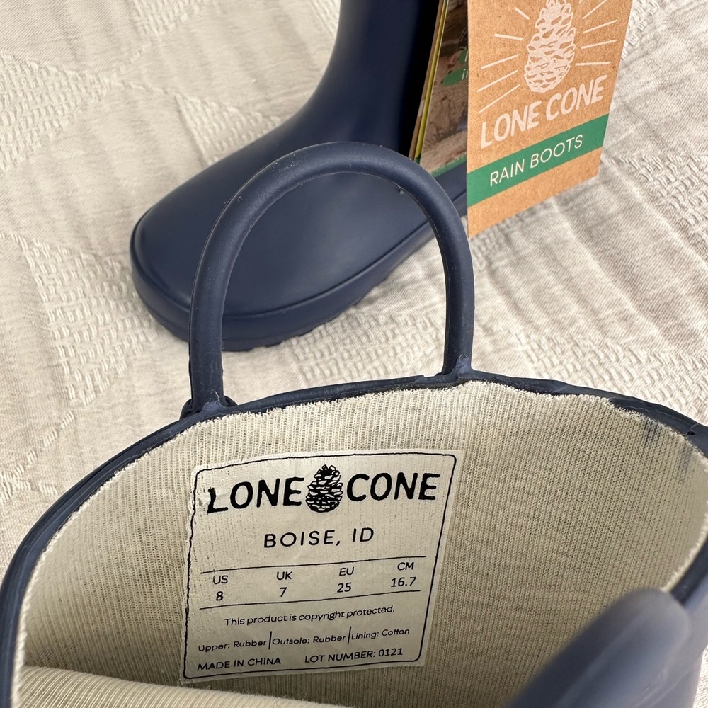 Lone Cone Navy Rain Boots - Picture 6 of 7